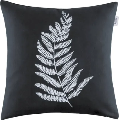 Immagine prodotto di Copricuscino - 45 x 45 cm - antracite - cotone - poliestere - con zip