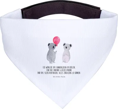 Produktbild von Mr. & Mrs. Panda Halstuch Koala Luftballon - Weiß - Geschenk, Für Hunde, Hund, Geburtstag, Party, Tuch, Hundehalstuch