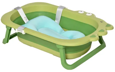 Produktbild von HOMCOM Babybadewanne faltbar Babywanne mit Badematten für Kinder 0-3 Jahre PP