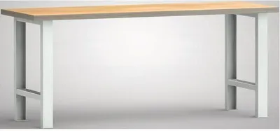 Image de Établi L2000xP700xH840mm hêtre multiplex gris clair
