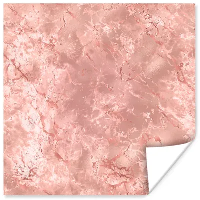 Produktbild von MuchoWow® Poster Marmor - Weiß - Rosa 30x30 cm - Wandposter - Printing