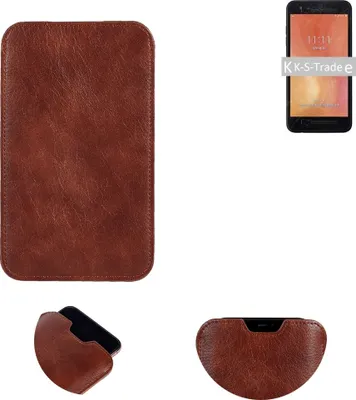 Produktbild von K-S-Trade Schutzhülle Handyhülle kompatibel mit LG Electronics V50S ThinQ Handytasche Kunstleder Sleeve in braun
