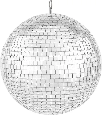 Immagine prodotto di VEVOR palla a specchio 295 mm, palla da discoteca, palla a specchio con anello di sospensione, decorazioni per feste con palla da discoteca luminosa, ideale per DJ club, palcoscenico, matrimonio, compleanno, Natale, festa di Capodanno