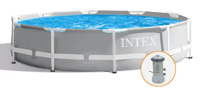 Produktbild von Intex 26712GN, 6503 l, Gerahmter Pool, Erwachsener & Kind, Blau, Grau, 24,9 kg