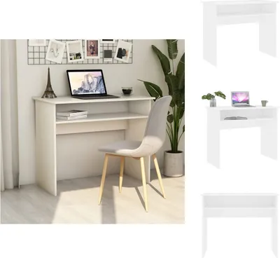 Produktbild von vidaXL Schreibtisch Weiß 90x50x74 cm Holzwerkstoff - Schreibtische