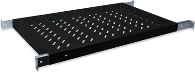 Image de Digitus Tablette avec rails de fixation variables pour montage fixe dans une armoire de 483 mm (19) - noir - 1 unité de hauteur (DN-97649)