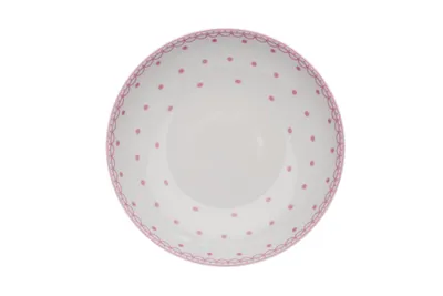 Image de Tom, assiette creuse 20, points roses, porcelaine tchèque, Thun 1794