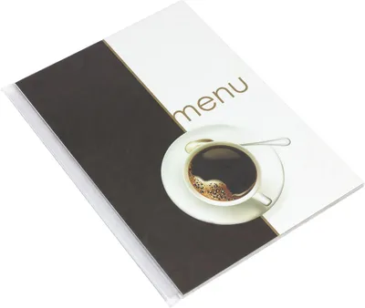 Produktbild von Speisekarte für Cafe2 Kaffeemotiv 6 Folien A4 Restaurantkarte Cafe Bar