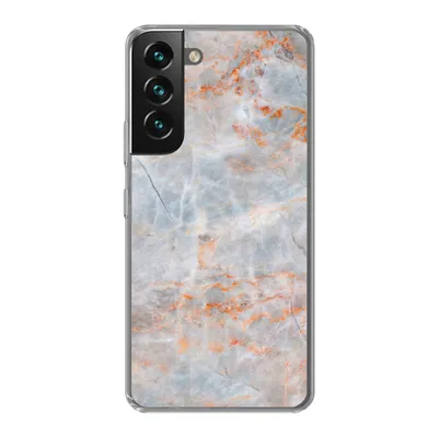 Produktbild von MuchoWow® Handyhülle Schutzhülle Hülle für Samsung Galaxy S22 Marmor - Luxus - Orange Silikon Softcase Handy Hülle - Mobiltelefonhülle