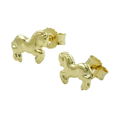 Obrázok produktu pre Náušnice 6x7mm kone lesklé 9 karátové ZLATO