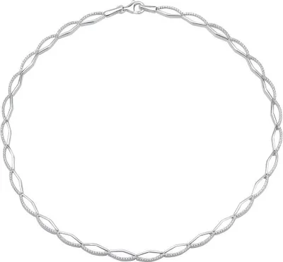 Produktbild von 925er Silber Collier mit weißen Zirkonia