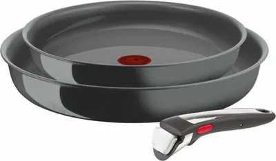 Produktbild von Tefal Ingenio L26191, Frittierset, Grau, Aluminium, Keramik, Grau, Thermo-Punkt