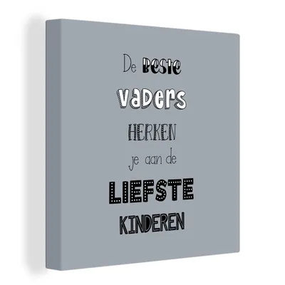 Obrázek produktu pro OneMillionCanvasses® Malba na plátně Nástěnná malba na plátně - Citáty - Nejlepší otcové - Přísloví - Den otců - 20x20cm