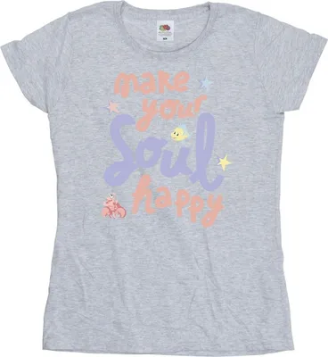 Produktbild von Disney - "The Little Mermaid Happy" T-Shirt für Damen BI26427 (M) (Grau)