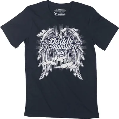 Produktbild von Herren Grafik T-Shirt Daddy immer in meinem Herzen – Daddy Always In My Heart – Öko-Verantwortlich Vintage Jahrgang Kurzarm Lustige Druck Geburtstag