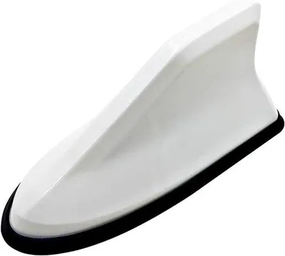 Image de GM Dakmontage - Antenne fonctionnelle avec logo « Aileron de requin » - Blanc