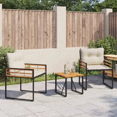 Imagen del producto de Maison Exclusive - Juego de muebles de jardín, 3 piezas, color crema