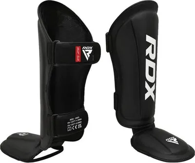 Immagine prodotto di Parastinchi RDX per kickboxing, approvati SMMAF SATRA, parastinchi per thai boxe, protezioni per arti marziali, pelle Maya Hide, imbottitura per parastinchi Muay Thai MMA Shin Guard Sparring, uomo donna
