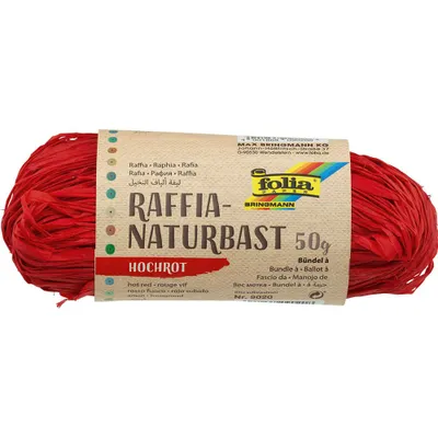Immagine prodotto di folia Raffia-Naturbast, 50 g, hochrot