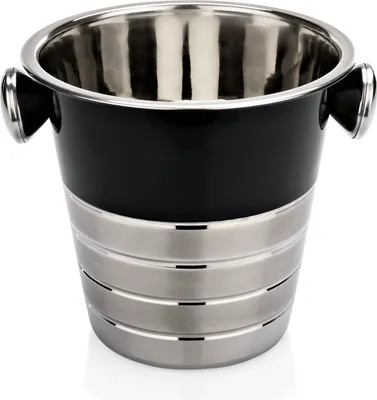 Produktbild von Flaschenkühler 4,5 l pulverbeschichtet, schwarz, Chromnickelstahl