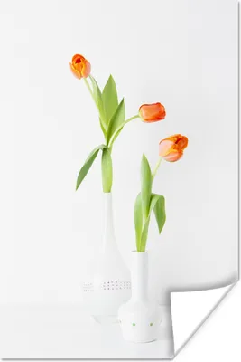 Produktbild von MuchoWow® Poster Tulpen - Orange - Blumen 60x90 cm - Wanddekoration