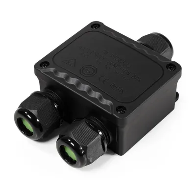 Produktbild von Abzweigdose McPower IP68 - für Außen 1 Ein- und 2 Ausgänge Y-Version 123x82x42mm
