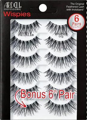 Produktbild von Ardell 113 Wispies Natürliche falsche Wimpern auf Streifen, 6er-Pack