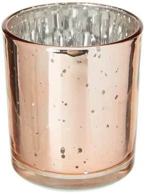 Glaskerzenhalter Rosenquarz 70 x 90 mm, 1 Stück