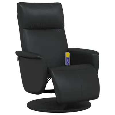 Produktbild von vidaXL Massagesessel mit Fußteil Schwarz Kunstleder
