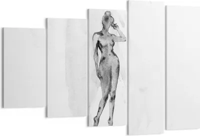 Produktbild von Bild auf Leinwand - Leinwandbild - 5 Teile - Nacktheit Frau Körper - 150x100cm - Wand Bild - Wanddeko - Wandbilder - Leinwanddruck - Bilder - Wanddekoration - Leinwand bilder - EG150x100-5075