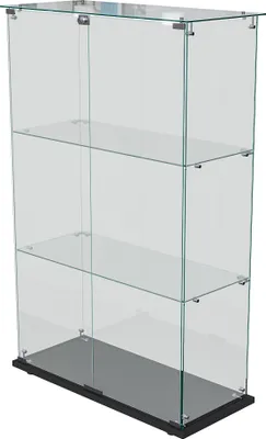 Obrázek produktu pro UnboxG vitrína s LED osvětlením a skleněnými dveřmi, vitrína skleněná vitrína, třívrstvá skleněná vitrína prachotěsná pro obývací pokoj ložnici kancelář