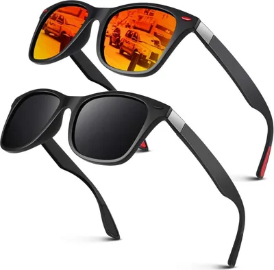 Image de Lunettes de soleil LINVO Hommes Femmes Polarisées TR90 Rétro Angulaires Protection UV400