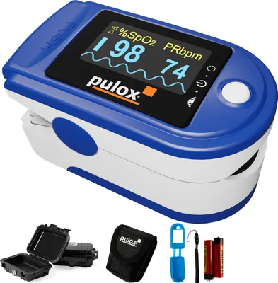 Produktbild von Pulox - PO-200A Set - Finger-Pulsoximeter - Blau