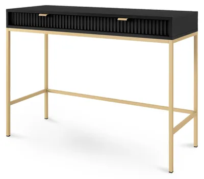 Productafbeelding van Kaptafel Roza Zwart, poten goud
