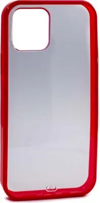 Produktbild von Schutzhülle aus Silikon in Rot Transparent Hülle kompatibel mit iPhone 12