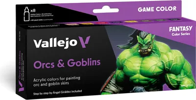 Produktbild von Vallejo New Game Color Set Orcs & Goblins 8 Flaschen