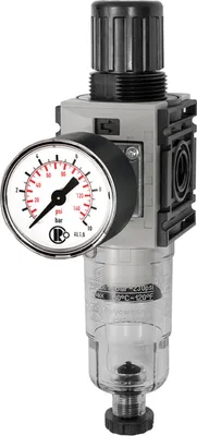 Produktbild von Riegler Filterregler »FUTURA-mini«, PC-Beh., Std.mano, HA, G 1/4, 0,5-10