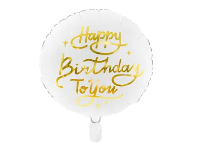 Zdjęcie produktu dla Balon fol.HappyBirthday To You 35cm biały 65984