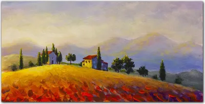 Produktbild von Coloray Bild aus Acryl 100 cm x 50 cm - Wanddekoration Wohnzimmer Acrylblock mit Bild Gehärtetes Acryl Dekoration Küche - Hill Baumlandschaft