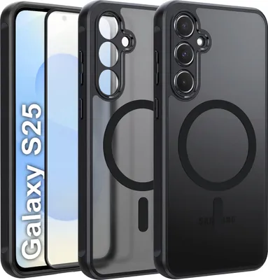 Immagine prodotto di Custodia per Samsung S25 per MagSafe MATT CASE RINFORZATA Vetro 5D PREMIUM