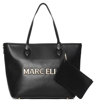 Imagen del producto de Bolso de mano de poliuretano para mujer, con correa ajustable y clutch a juego, en color  y dorado