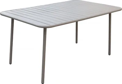 Produktbild von Gartentisch aus Metall "Bilbao" – 150 x 90 x 71 cm – Taupe
