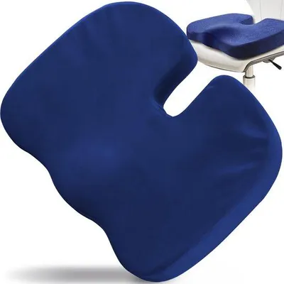 Obrázok produktu pre Unyqoos® Ergonomická sedacia podložka s pamäťovou penou – ortopedická podložka na sedenie do kancelárie, auta a domova, ktorá odľahčuje chrbticu a kostrč