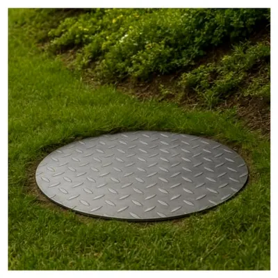Produktbild von Runde Schachtabdeckung aus Edelstahl – X2CrNi18-9 (1.4307) – Edelstahl 304L (Durchmesser 70 cm)