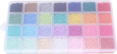 Immagine prodotto di 14000 perle di vetro, 28 colori, ideali per la creazione di gioielli, l'artigianato fai da te e i regali creativi
