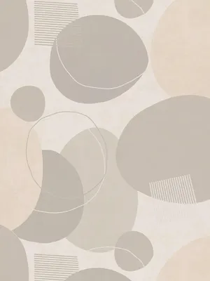 Produktbild von Retro Tapete mit organischem Muster – Beige, Creme