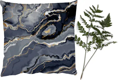 Produktbild von MuchoWow® Zierkissen Sofakissen Wohnzimmer Dekokissen 50x50 cm Glitzer - Gold - Marmor - Achat - Geode - Komfort - Sofakissen