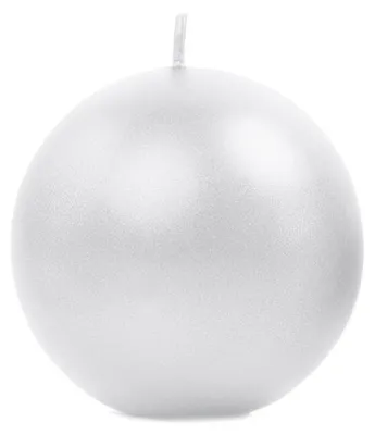 Obrázok produktu pre Metalická guľa na sviečku, perleťová, 8 cm (1 balenie / 6 kusov)
