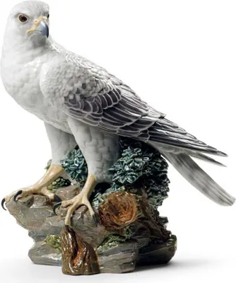 Obrázek produktu pro Casa Padrino porcelánová soška sokola / pískomila vícebarevná 35 x v. 41 cm - limitovaná edice