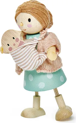 Produktbild von Tender Leaf Toys Mrs Goodwood & Baby (Material Holz, Kinderspielzeug) 7508144